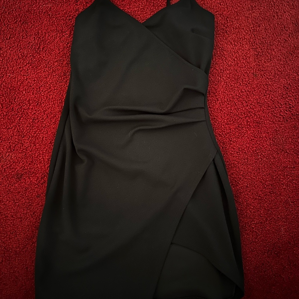 Windsor Black Ruched Bustier Mini Dress